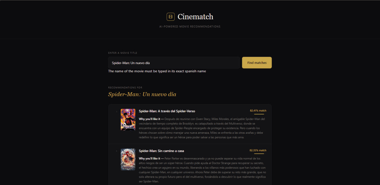 Cinematch screenshot